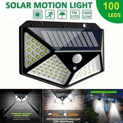 100 led solar sensor light